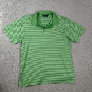 Clubhouse Collection Masters Made In Italy Green Striped Golf Polo Mens XL
